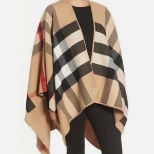 Burberry Checkered Cashmere Cape